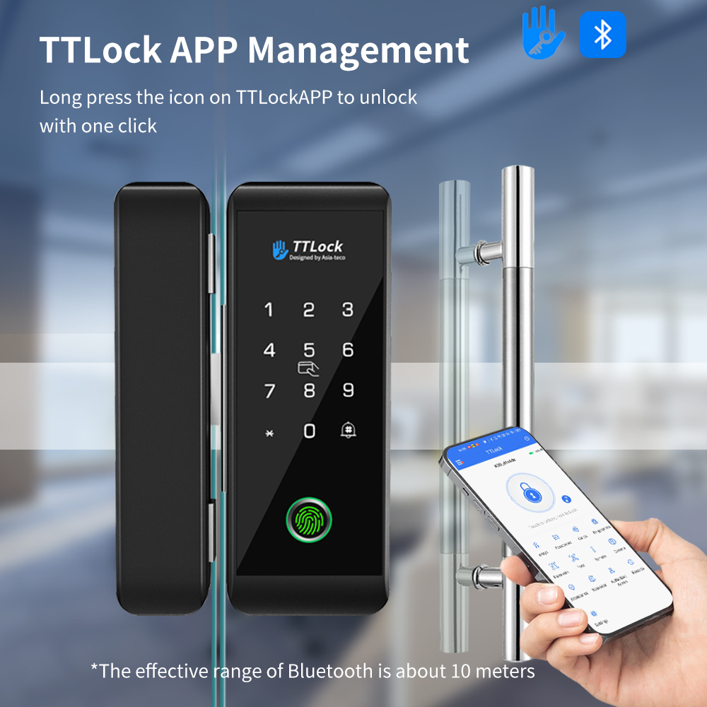 TTLOCK Smart Glass lock Ricono - Glass Door Hinge recensione e prezzo